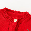 Baby Flowers Embroidered Long Sleeves Knitted Cardigans childrensterritory
