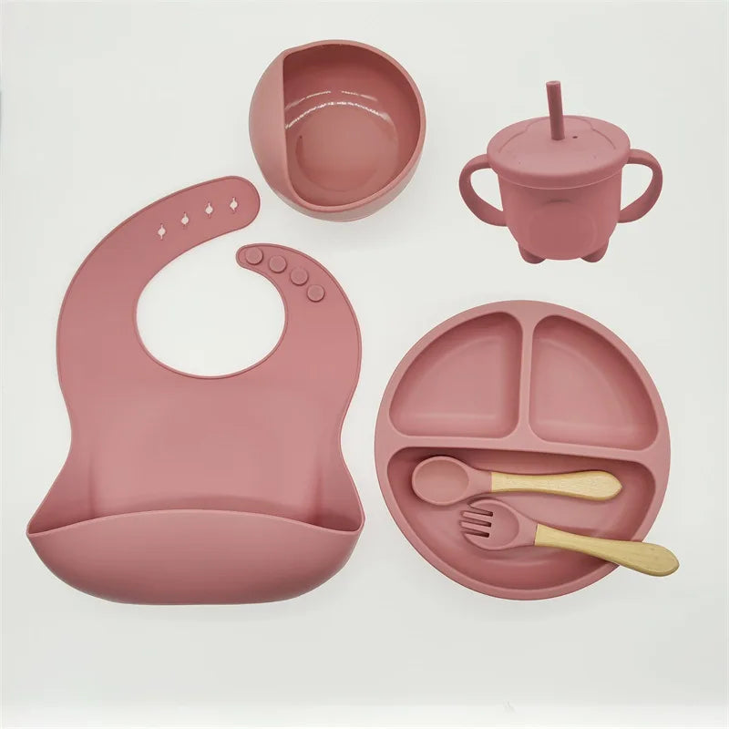 Baby 6/8-piece Silicone Tableware Set