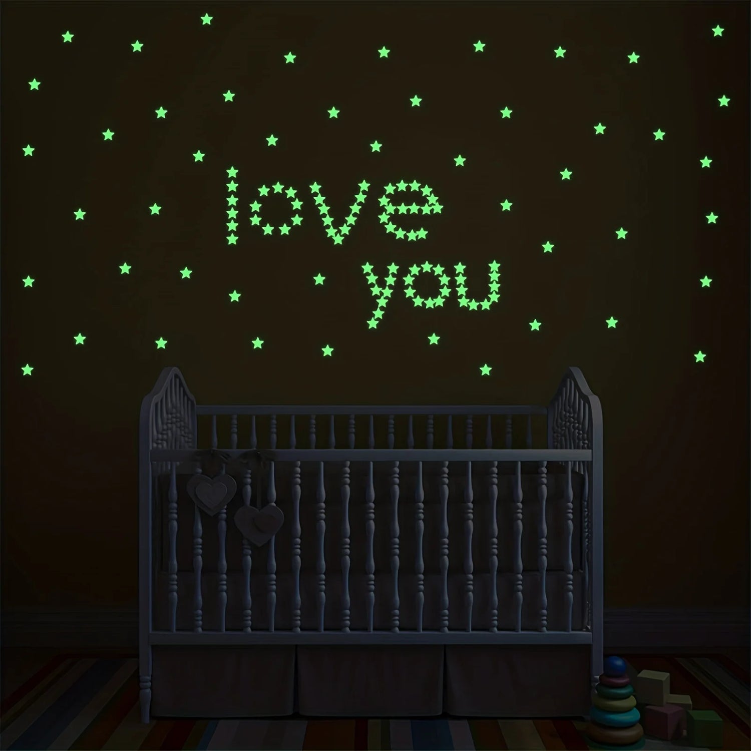 100Pcs 3D Colorful Luminous Stars Stickers for Bedroom childrensterritory