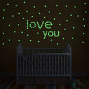 100Pcs 3D Colorful Luminous Stars Stickers for Bedroom childrensterritory