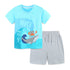 Little Boys Cartoon Sharks Design Summer Clothing Set childrensterritory