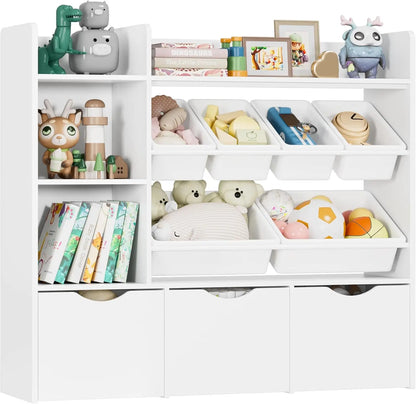 Book and Toy Storage Organizer with Invisible Wheels childrensterritory