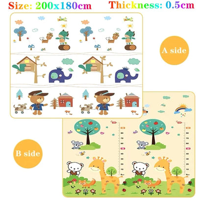 Fold-able Cartoon Play Mat/Rug for Baby Room
