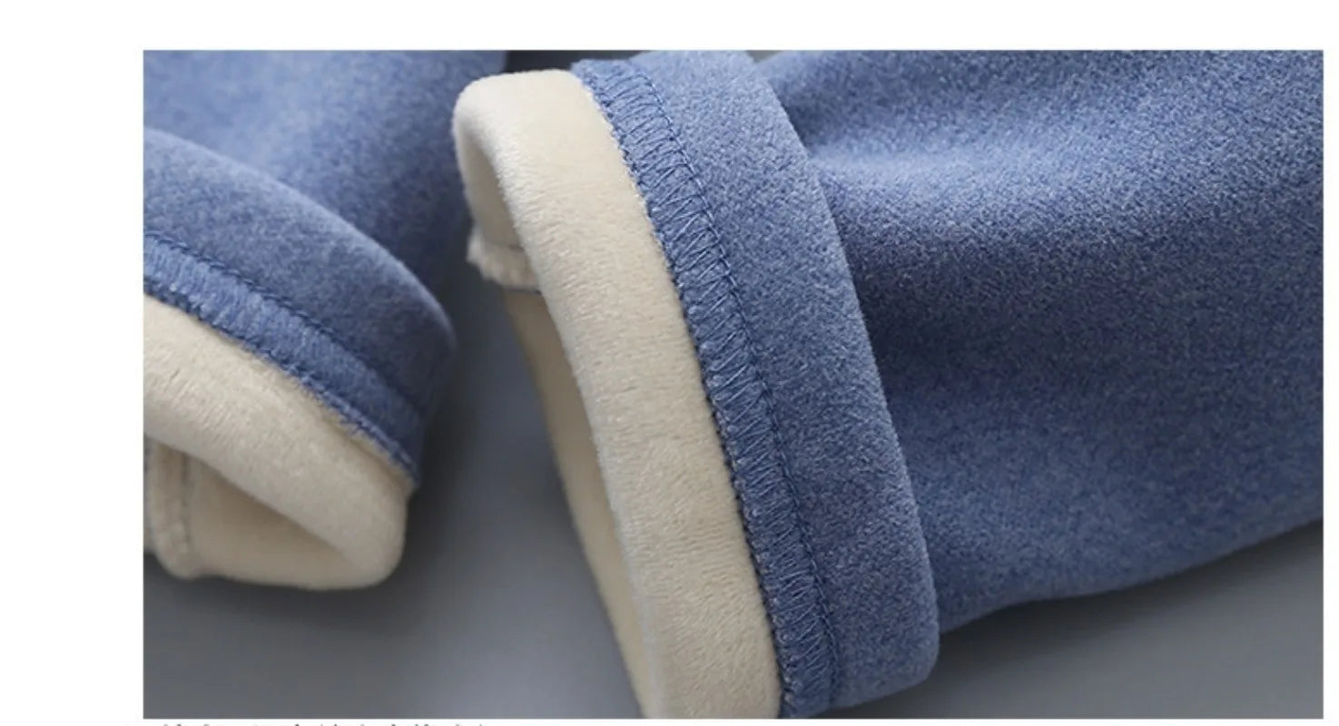 Thick Warm Long Sleeve Kids Pyjamas for Autumn Winter childrensterritory