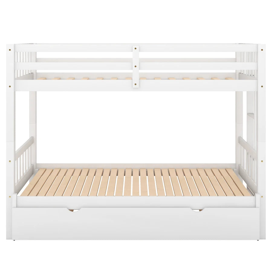 High-quality Twin Over Twin Pull-out Bunk Bed with Trundle childrensterritory