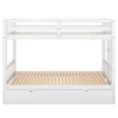 High-quality Twin Over Twin Pull-out Bunk Bed with Trundle childrensterritory
