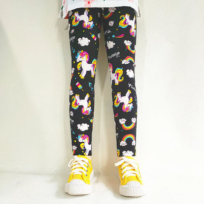 Kids Girl Floral Print Slim Fit Leggings/Trousers childrensterritory