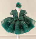 Shining V-Neck Baby/Kids Girls Communion Dresses