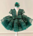 Shining V-Neck Baby/Kids Girls Communion Dresses