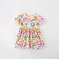 Kids Girls Cartoon Print Cotton Summer A-LINE Dresses