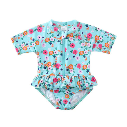 Toddler/Baby Girl Ruffle Printed One Piece Swimsuits