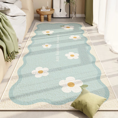 Nordic Cute Flower Girl Rugs for Bedroom, Large Area childrensterritory