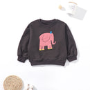 Kids Cartoon Print Long-Sleeved Winter Sweater childrensterritory