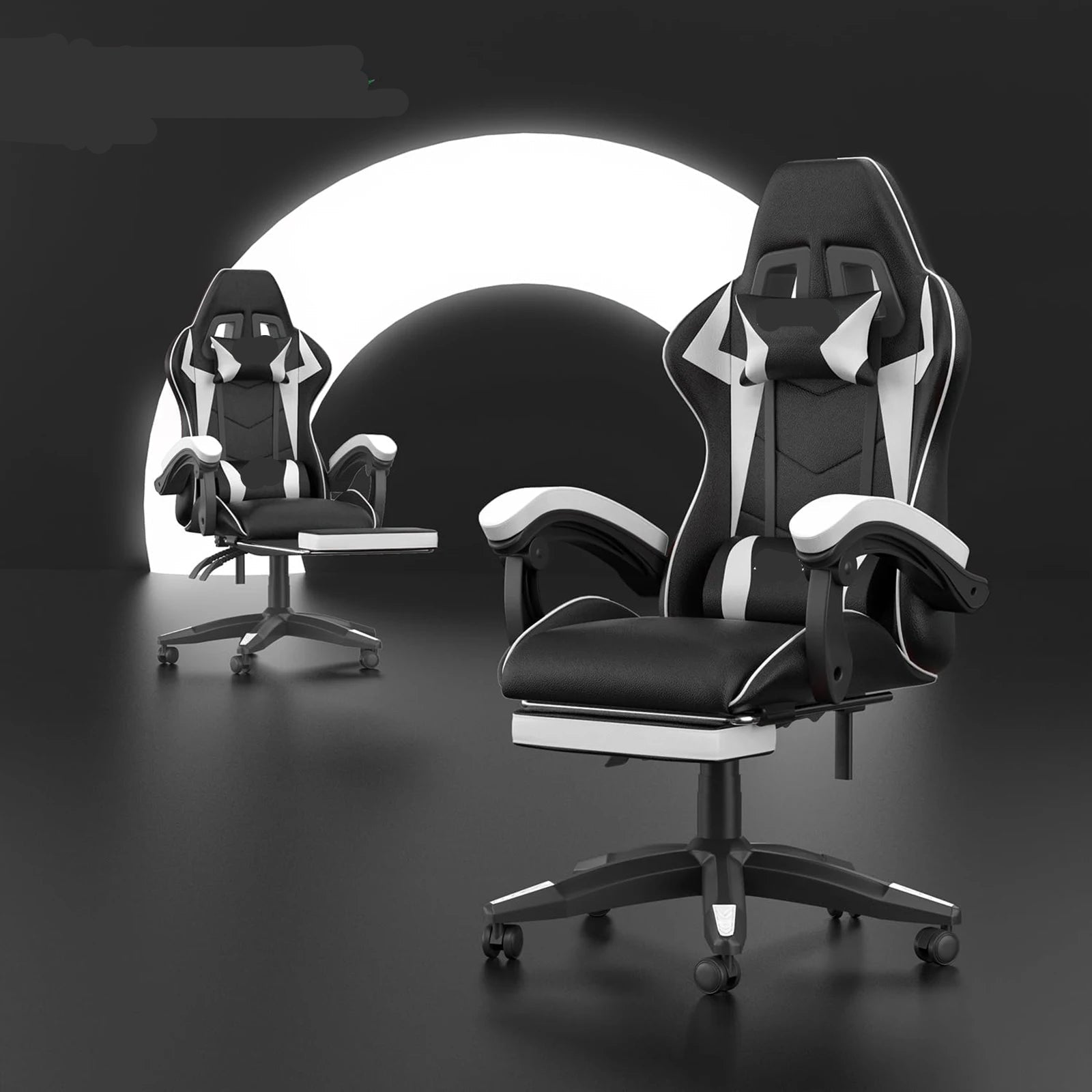 Adaptable Gaming Chair with Headrest and Footrest childrensterritory