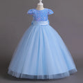 Sequin Bow Design Fluffy Formal Evening Party Dresses childrensterritory