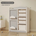 Kids Toy Storage Organizer with Three Cabinets and Ten Toy Bins