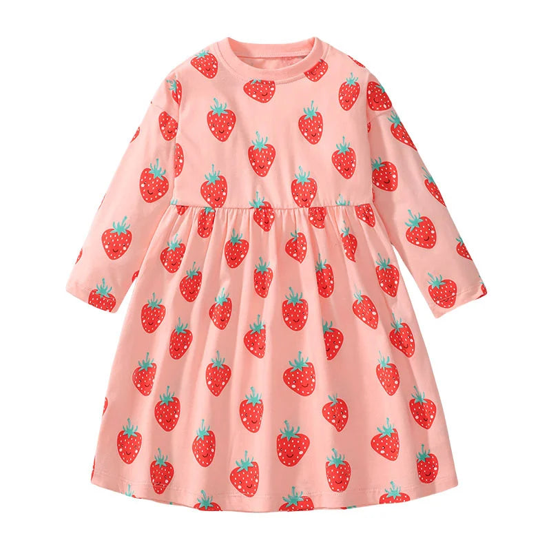 Cartoon Animals Embroidery Kids Girls Princess Frocks childrensterritory