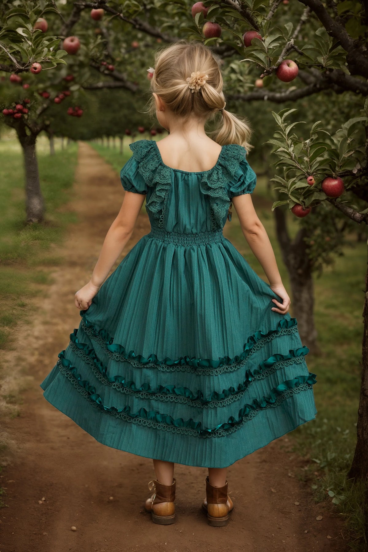 Kids Girls Lace Design Summer Princess Dresses