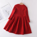 Princess Girl's Long Sleeve Sweater Dress For Christmas childrensterritory