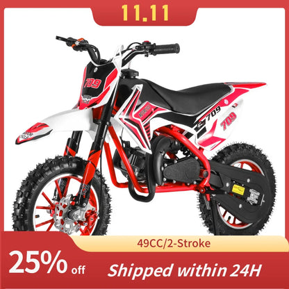 Off-road Mini Motorcycle for Kids with Front and Rear Disc Brakes childrensterritory
