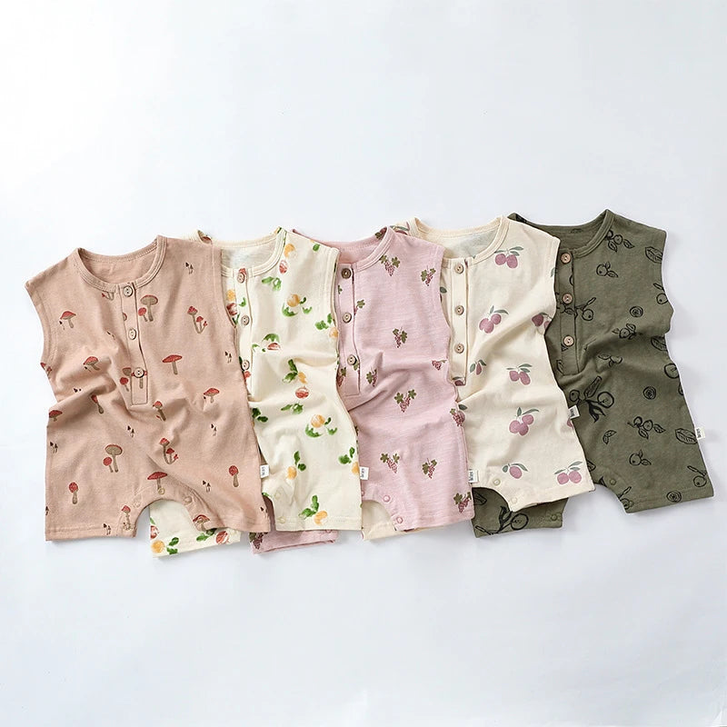 Baby Girl Printed 2pcs Top and Shorts Outfit Set for Summer childrensterritory