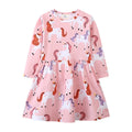 Kids Girls Cats Embroidery Birthday Frocks