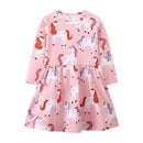 Kids Girls Cats Embroidery Birthday Frocks