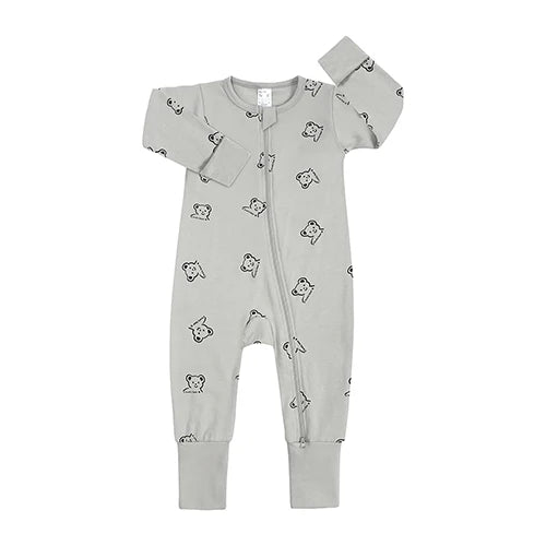 Long Sleeves Printed Baby Girl/Boy Zipper Bodysuits childrensterritory