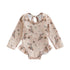 Floral Print Baby Girl Backless Long Sleeve Swimwear childrensterritory