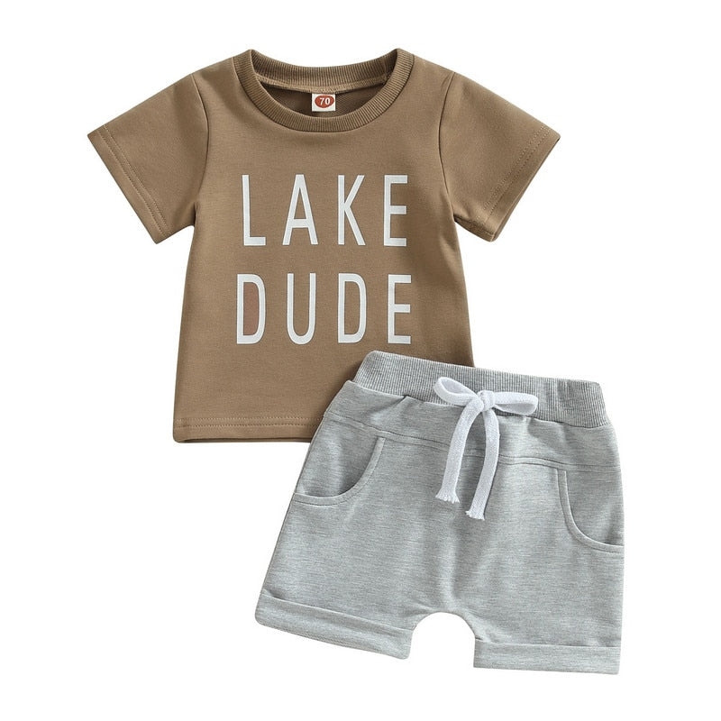 Baby Boys Short Sleeve Tops and Shorts Set for Summer childrensterritory