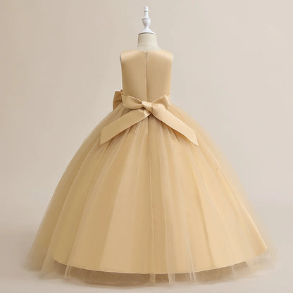 Elegant Bridesmaid Long Princess Gown For Kids Girls childrensterritory