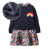 Kids Girls Inside Fleece New Style Long Sleeve Warm Dresses childrensterritory