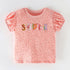 Kids Girls Stylish Cartoon Animal Prints Cotton Tops Tees for Summer childrensterritory
