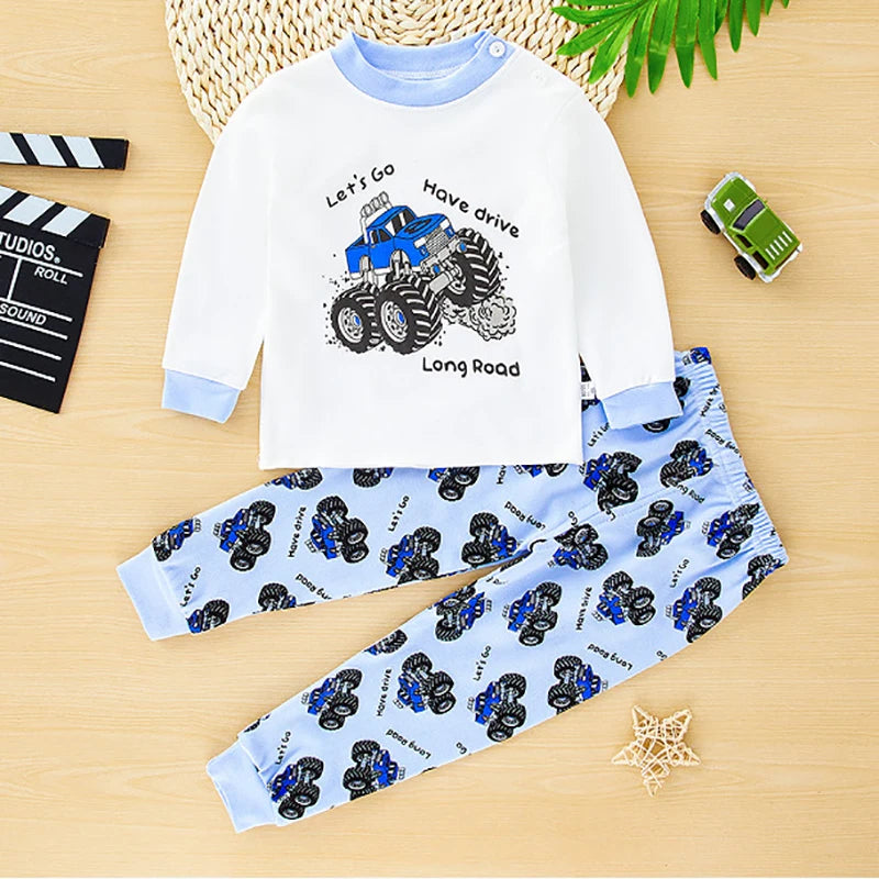 Kids Boys Girls Cartoon Clothing Sets for Autumn