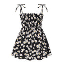 Little Girls Floral Halter Style Summer Cotton Dresses childrensterritory