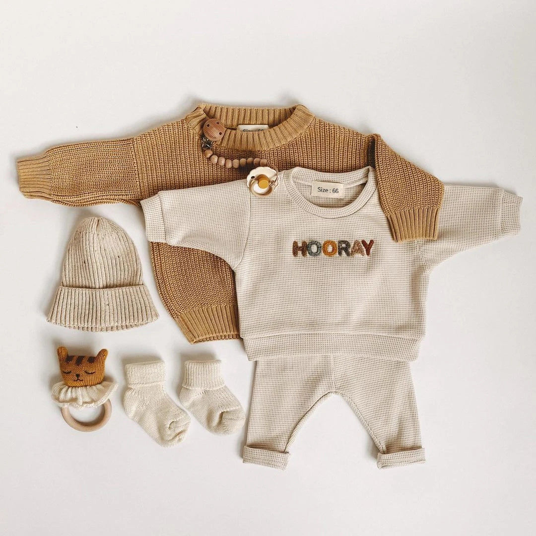 Baby Boy/Girl Casual Tops + Loose Trousers 2pcs Set