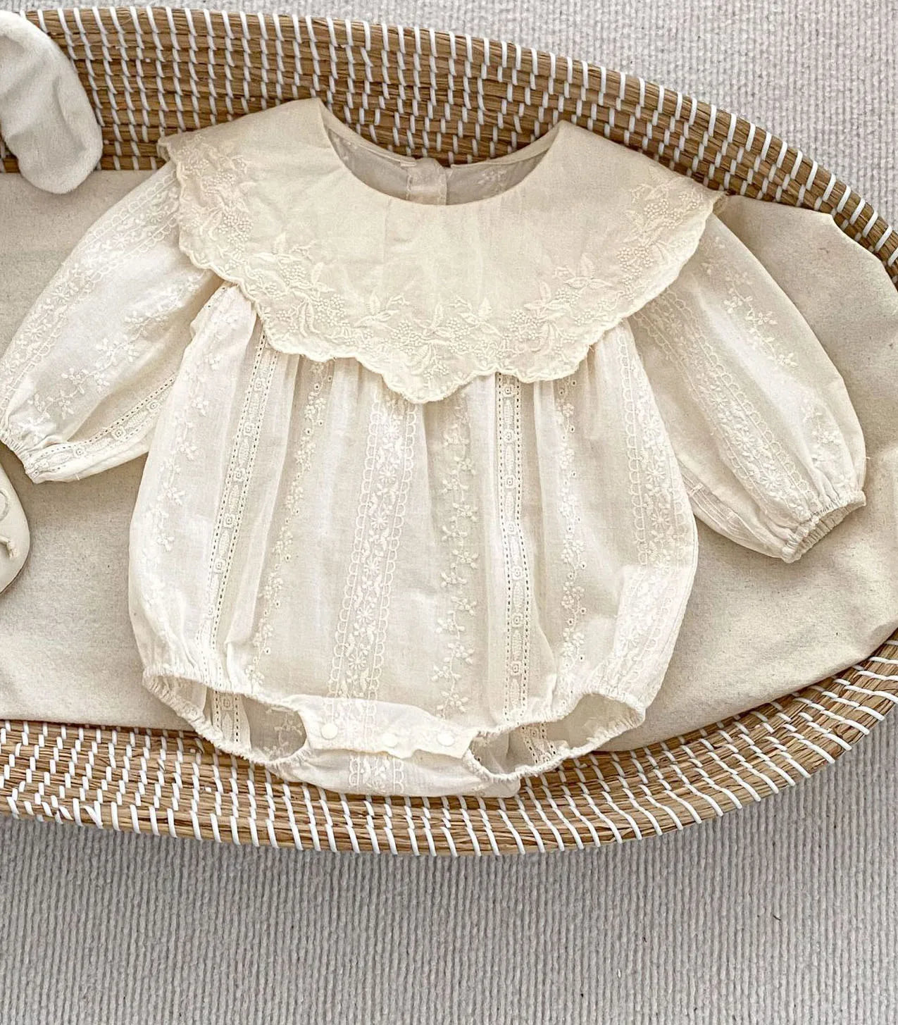 Flower Embroidery Baby Sisters Matching Outfits childrensterritory