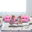 Upholstered Two-seater Toddler Sofa with Strawberry Pillows