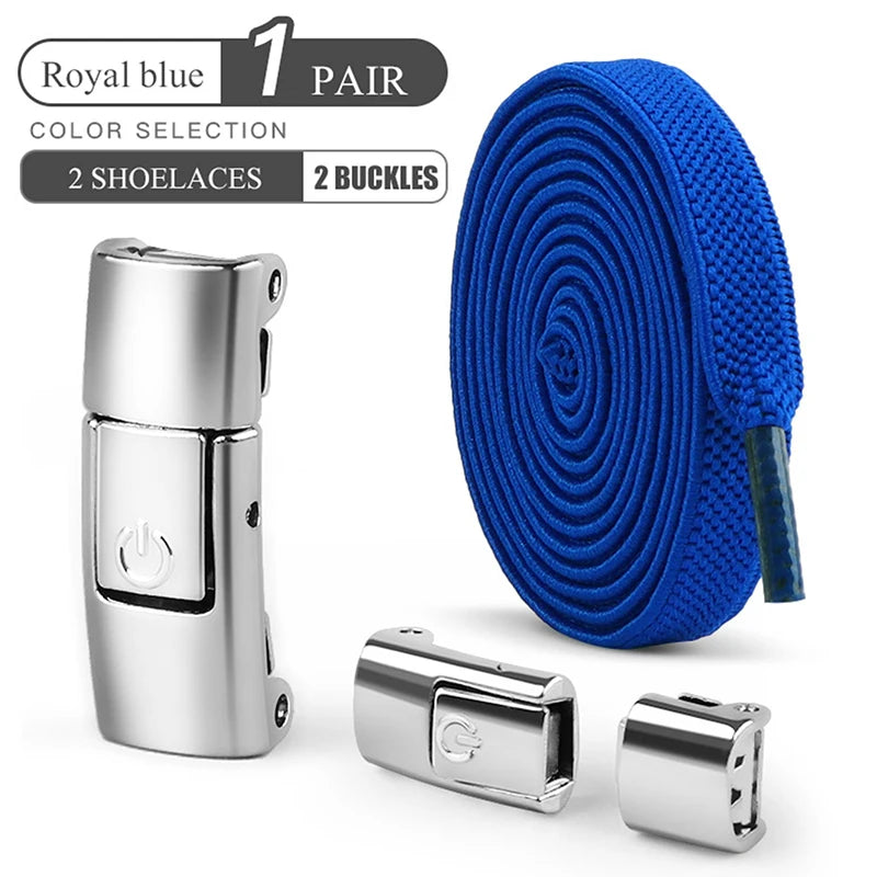 Kids 8mm Elastic Laces Press Lock Shoelaces for Shoes