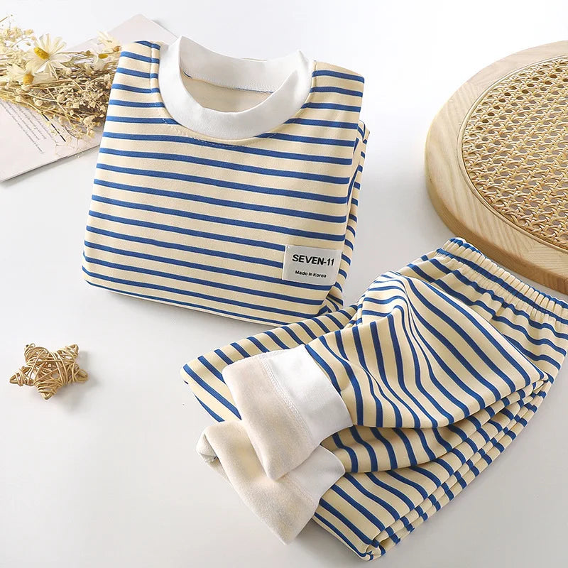 Kids' Long-Sleeved Casual  Winter Clothing Set