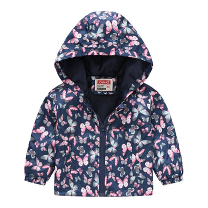 Little Boys Girls Cartoon Dinosaur Print Zipper Hooded Jackets childrensterritory