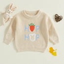 Toddler Girls Letter Print Knitted Warm Autumn Sweaters childrensterritory