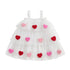 3D Plush Heart Design Layered Tulle Dress for Girls childrensterritory