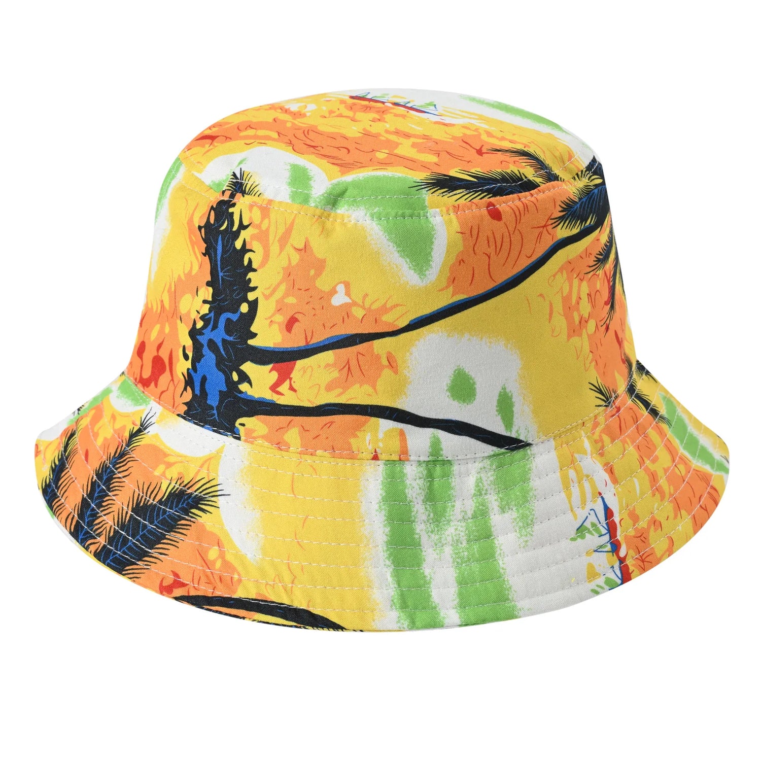 Little Unisex Three-piece Coconut Tree Print Summer Clothing Set