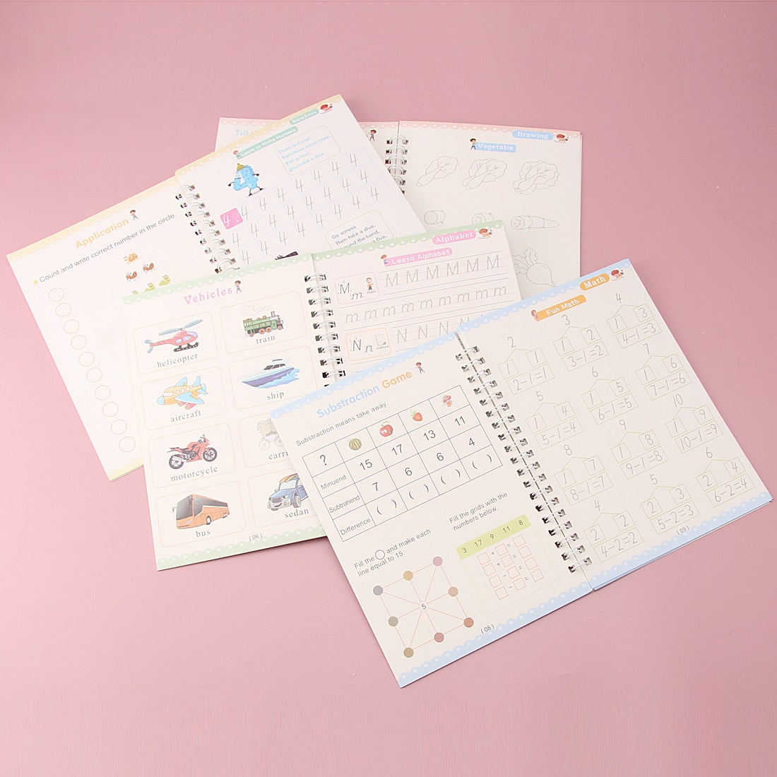Reusable Writing Practice Set of 4 Magic Copybooks childrensterritory
