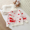 Kids Round Neck Christmas Tree Design Winter Sweater