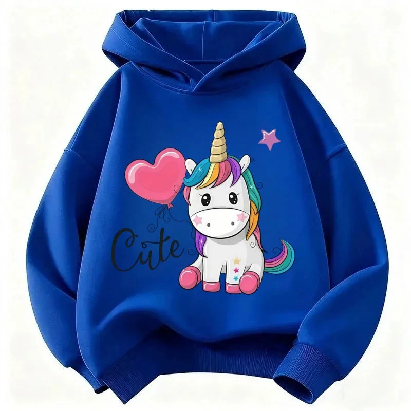 Cute Cartoon Printed Warm Hoodies for Girls&