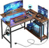 Corner Computer Desk with Reversible Storage Shelves childrensterritory