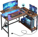 Corner Computer Desk with Reversible Storage Shelves childrensterritory