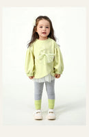Toddler Girls Solid Color Loose Sweatshirt and Leggings Outfit Set childrensterritory